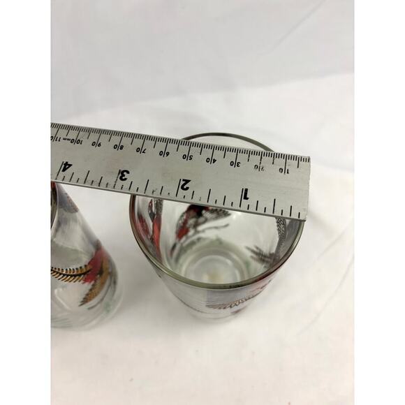 Vintage Set of 2 Pheasant Highball Glasses Mid-Century Barware 1960s - Picture 6 of 16